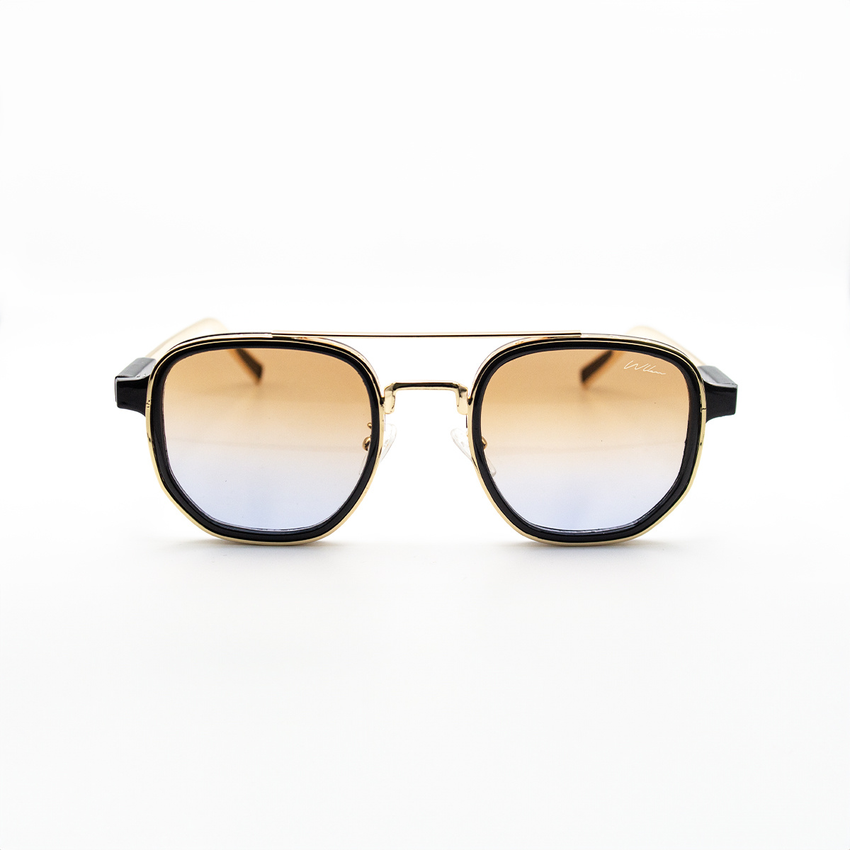 Black sunglasses gold frame hot sale