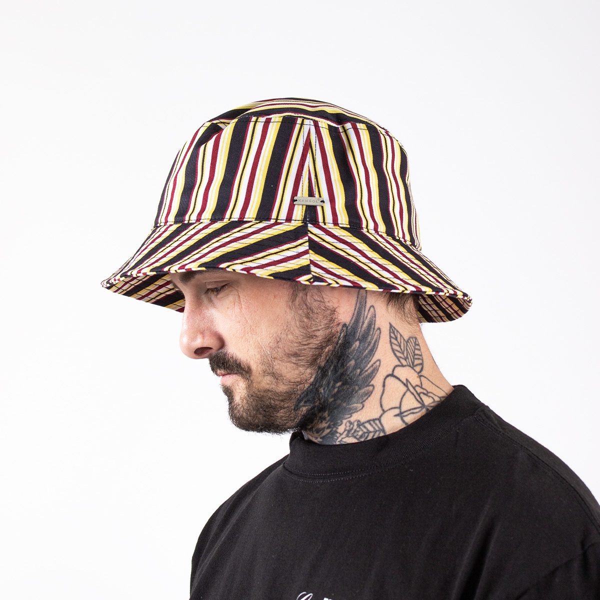 ★THE GREATEST★STRIPE BUCKET HAT Kangol K5447 Multi Color Stripe Bucket - Roxanns Hats of