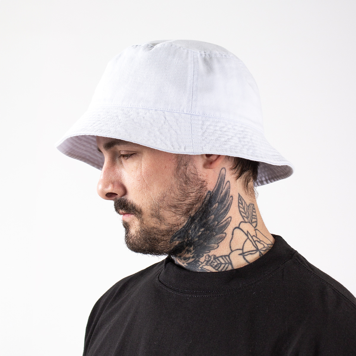 LOST CONTROL Bucket Hat-DUCK- BLK新品未使用品 CORNER PRINTING | NEW ERA Adventure Duck Hat (#NE-BASIC-02)