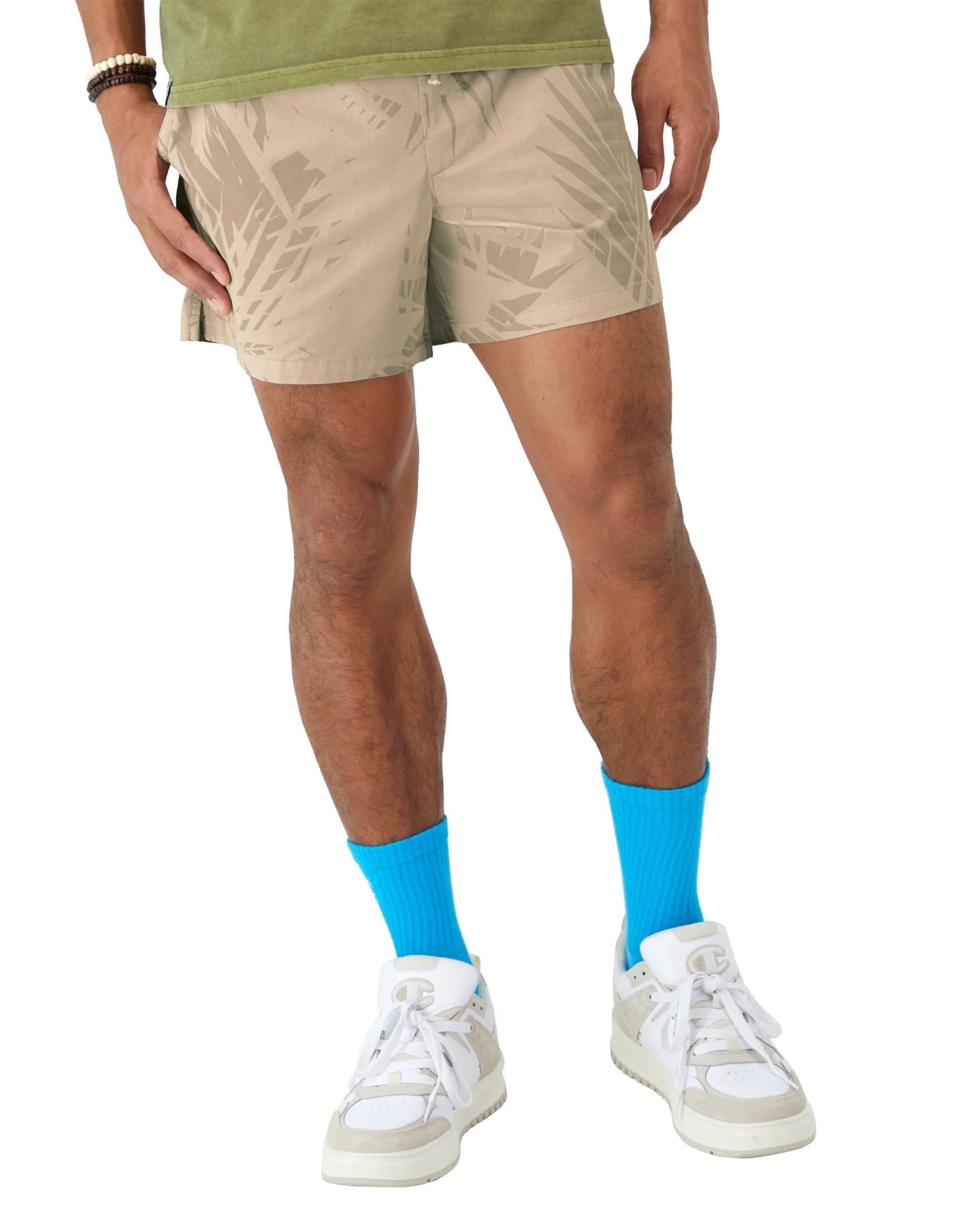 Champion Champion : Washed Woven All Over Palm Print Shorts