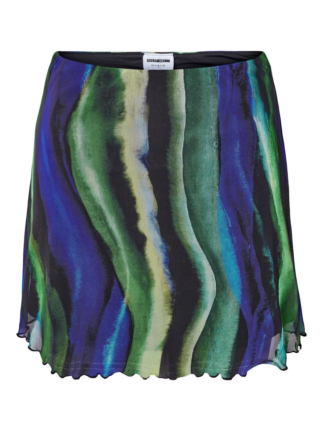 Noisy May Noisy May : Wave Print Mesh Skirt