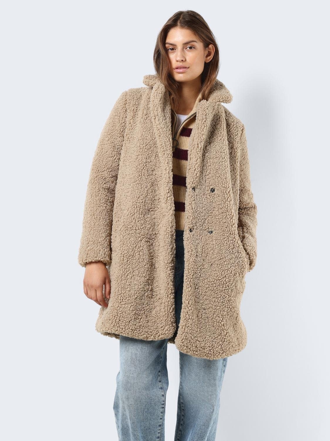 Noisy May Noisy May : Midthigh Sherpa Jacket