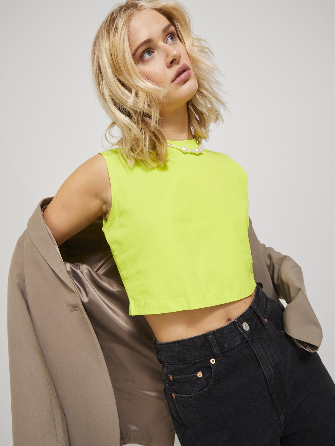 JJXX JJXX : Slim Sleeveless Crop Tee - Lime