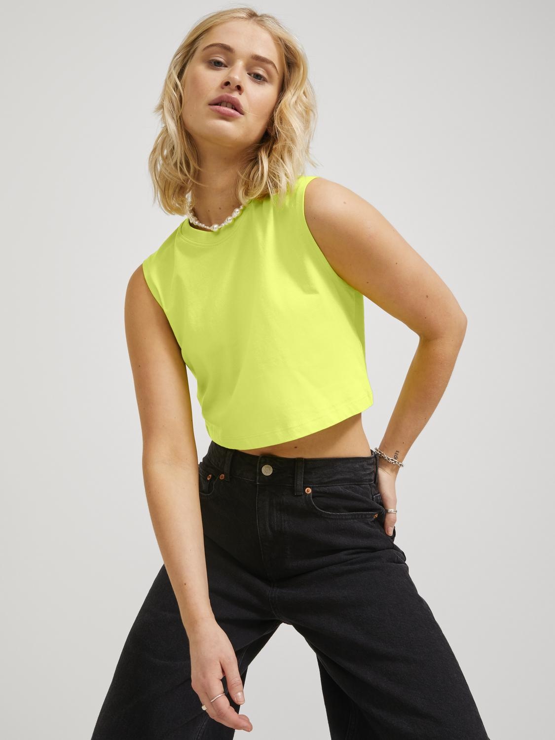 JJXX JJXX : Slim Sleeveless Crop Tee - Lime