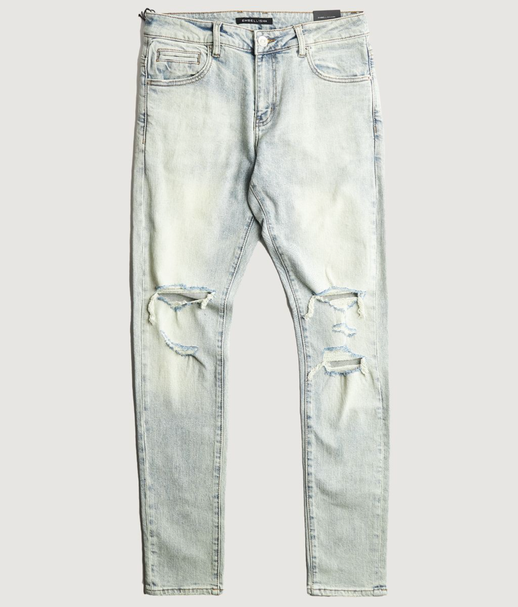 Embellish NYC : Delta Skinny Distressed Denim
