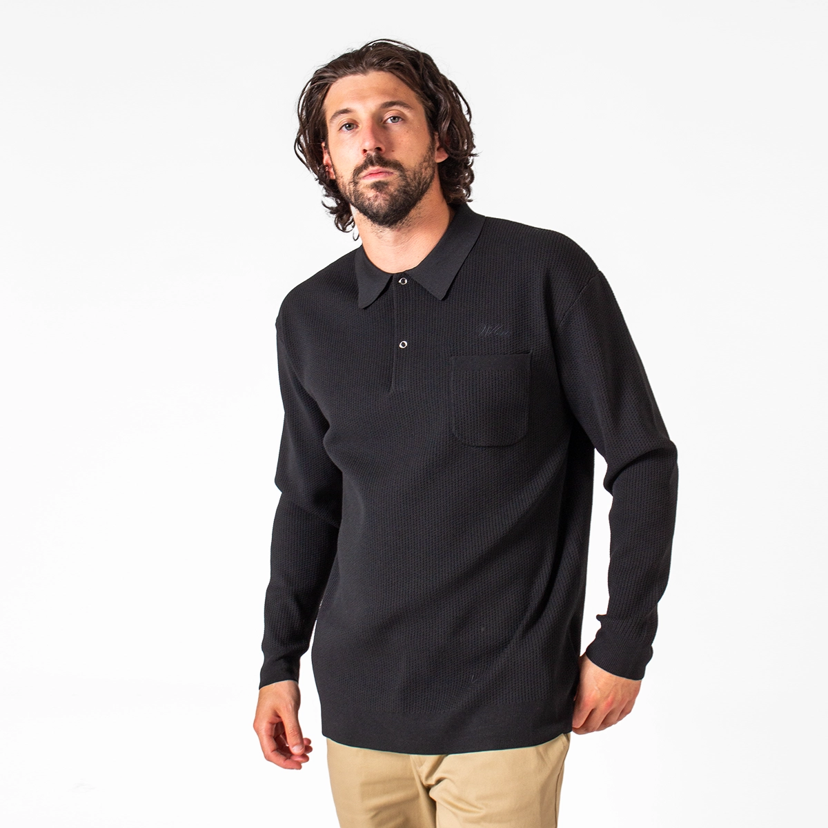 WLKN WLKN : Club Knitted Long Sleeves Polo