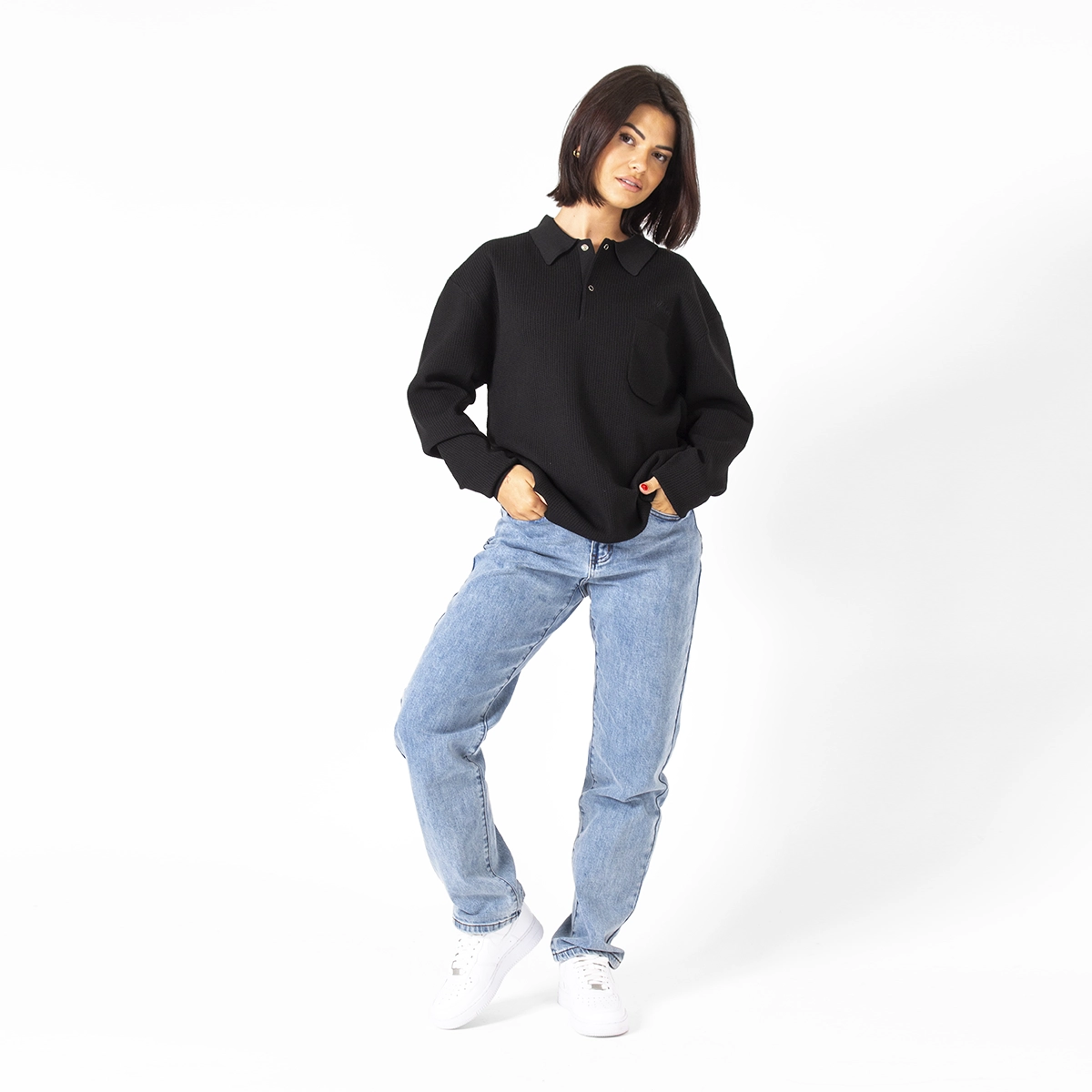WLKN : Club Knitted Long Sleeves Polo