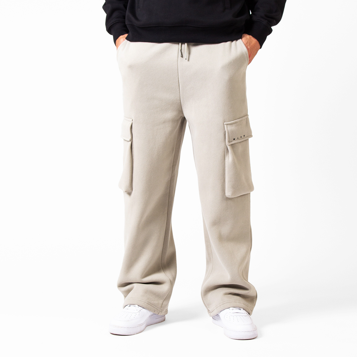 WLKN WLKN : Tonal Wide Leg Cargo Sweatpants