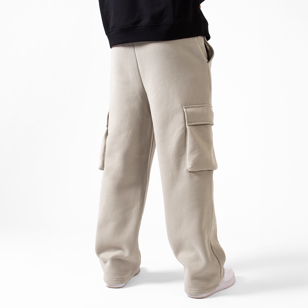 WLKN WLKN : Tonal Wide Leg Cargo Sweatpants