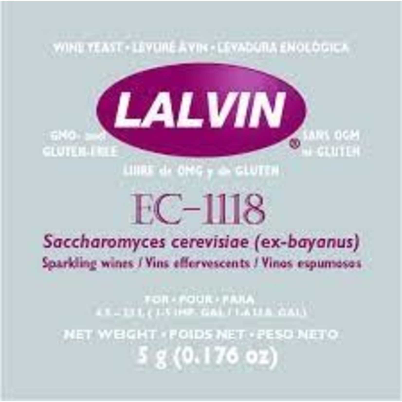 Lalvin EC-1118 Yeast Pckt 5g