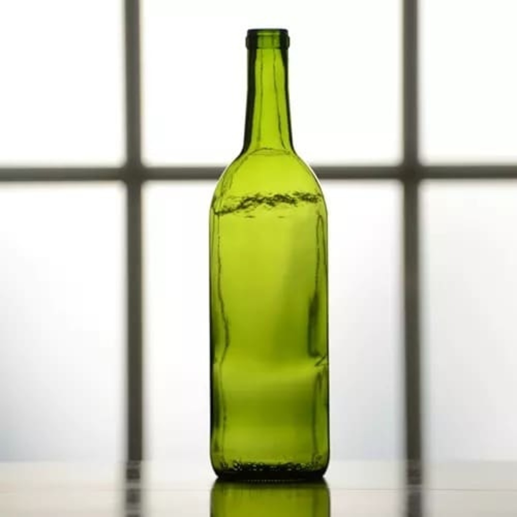 750 ml Green Glass Bordeaux Wine Bottle