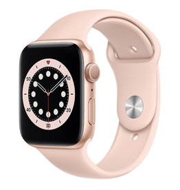 Apple Apple Watch Series 6 GPS, 44mm Gold Aluminum Case with Pink Sand Sport Band - Regular