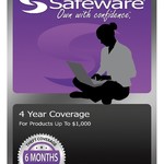 Safeware Safeware 4 Year Coverage for Products up to $1,000 Purple Card Accidental Damage and theft coverage.