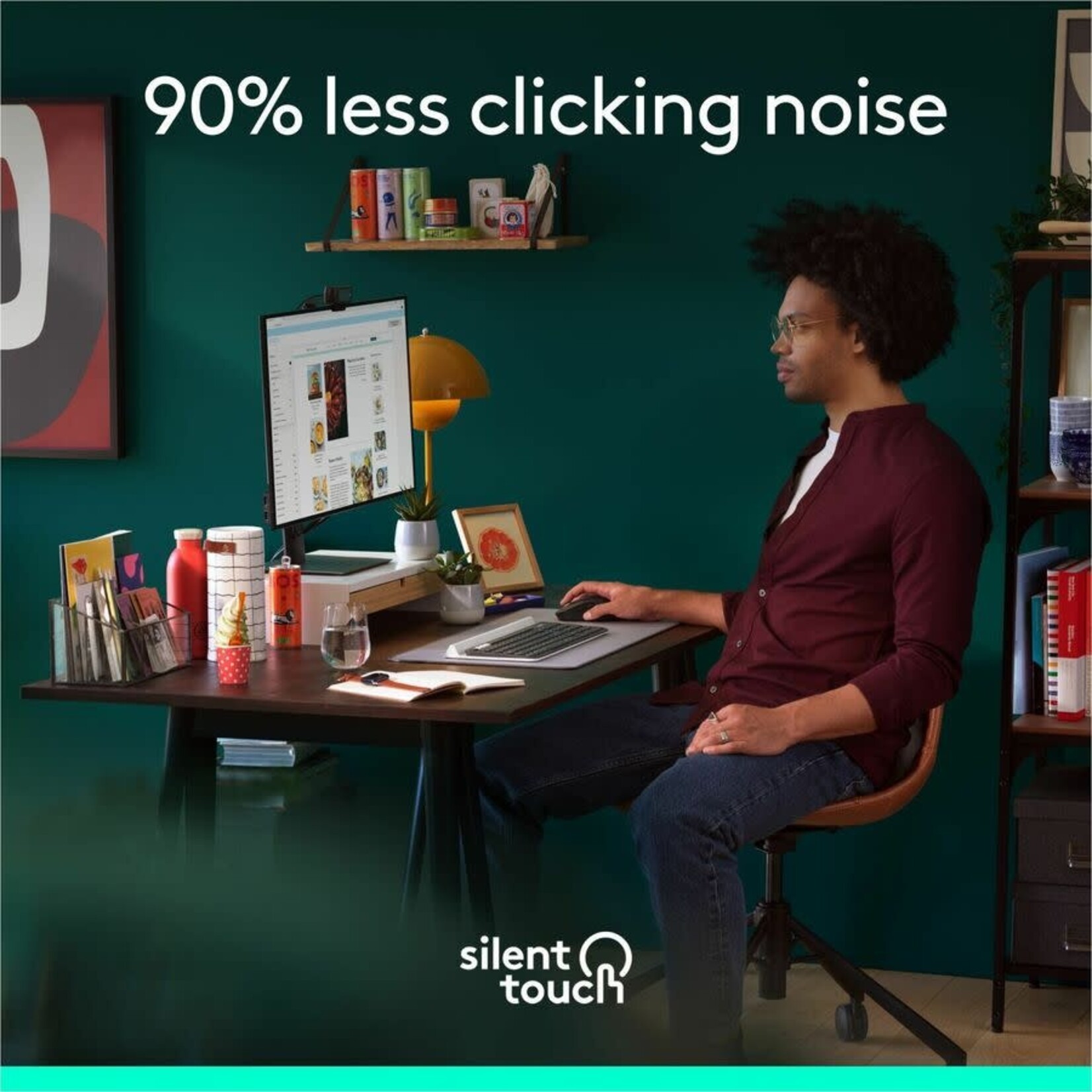 logitech Logitech Signature M650 Wireless Mouse - For Small to Medium Sized Hands, 2-Year Battery, Silent Clicks, Customizable Side Buttons, Bluetooth, Multi-Device Compatibility (Graphite)