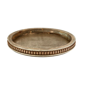 Santa Barbara Design Studios Round Wood Beaded Tray