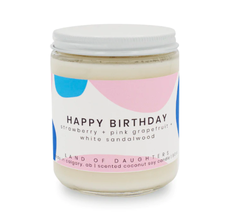Land of Daughters Happy Birthday Candle