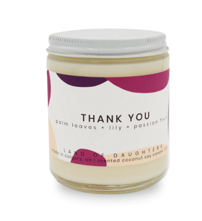 Land of Daughters Thank You Candle