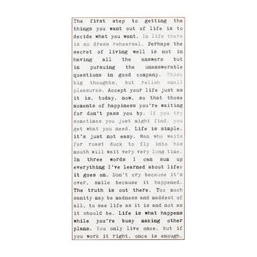 Life Typewriter Wall Sign - BasketBelle