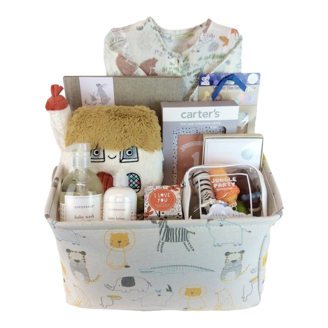 Baby Gift Basket with Books Gender Neutral Design Sweet Dreams Theme Comes Wrapped and Ready to Give by Gifts Fulfilled