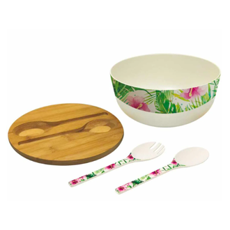 Bamboo Salad Bowl Tropical