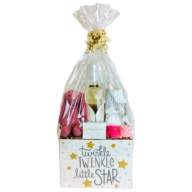 Twinkle Twinkle Little Star New Baby Girl Gift Basket - Twana's Creation  Gourmet Gift Basket