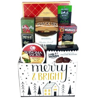 Custom Merry & Bright L Basket Custom Merry & Bright L Basket