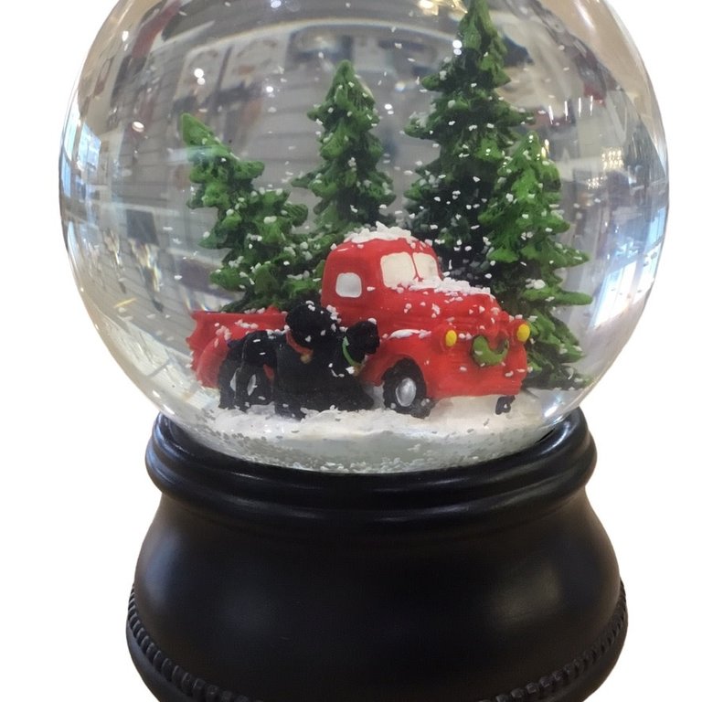 Truck With Tree Snow Globe