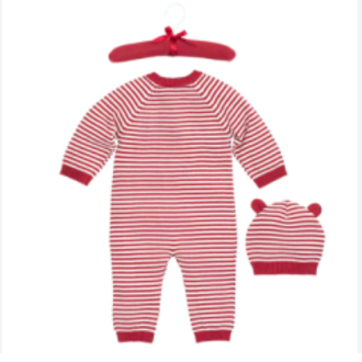 Elegant Baby Stripe Coverall 0-3 Elegant Baby Stripe Coverall 0-3