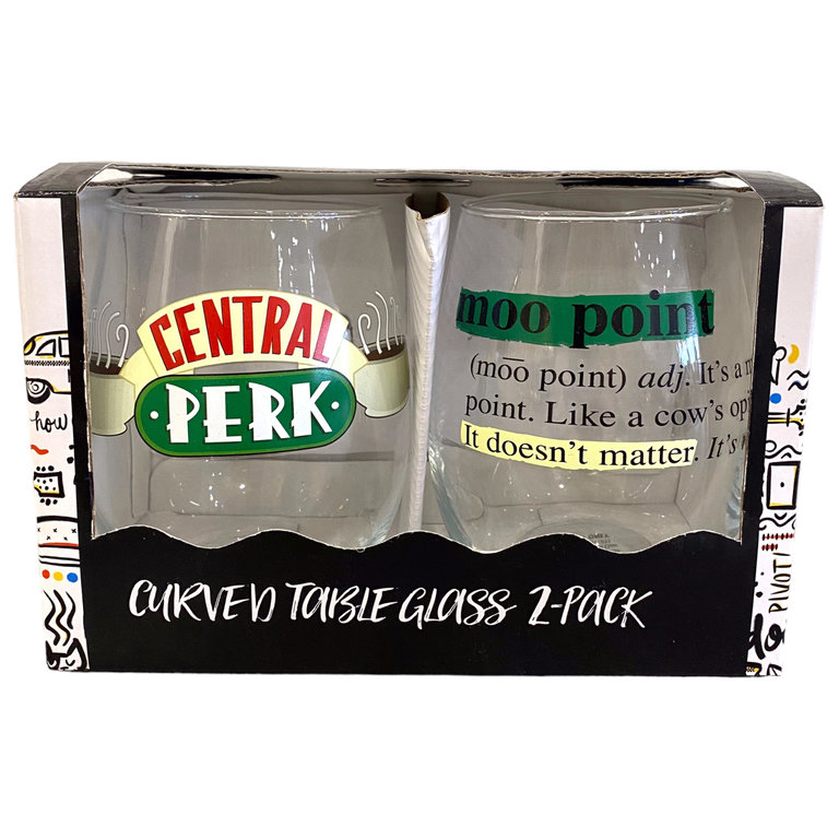 Friends TV Series Quotes Stemless Wine Glass Set of Two