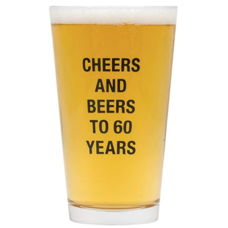 Cheers to 60 Years Pint Glass