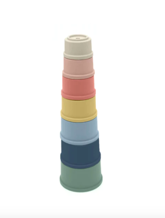 Nouka Silicone Stacking Cups Sky Set