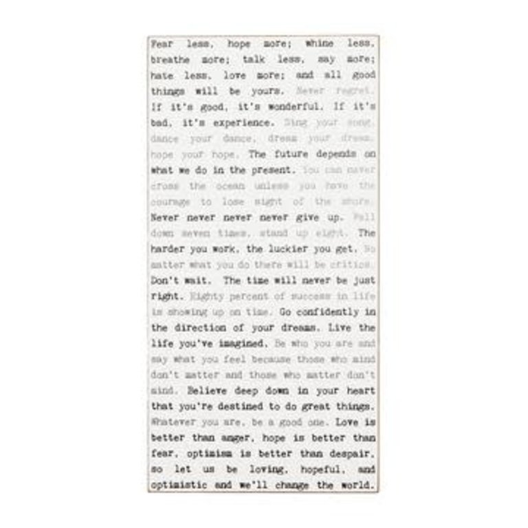 Cedar Mounatin Inspiration Typewriter Wall Sign