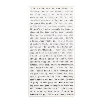 Cedar Mounatin Lakes Typewriter Wall Sign Cedar Mounatin Lakes Typewriter Wall Sign