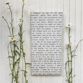 Cedar Mounatin Daughter Typewriter Wall Sign Cedar Mounatin Daughter Typewriter Wall Sign