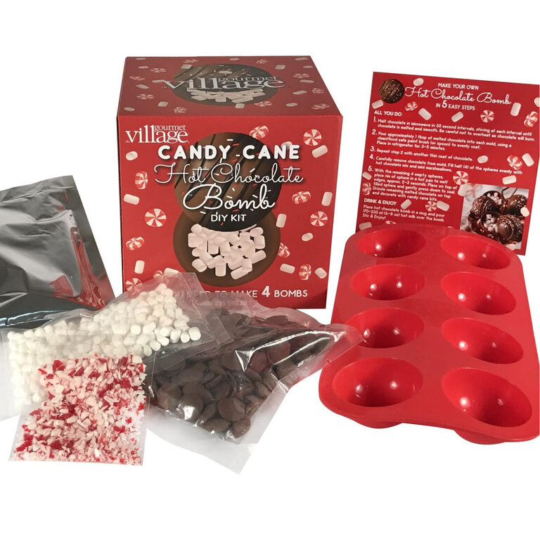 Gourmet Du Village Candy Cane Hot Chocolate Bomb