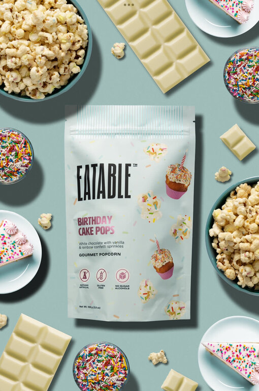 Eatable Foods Inc. Gourmet Popcorn - Birthday Cake Pops