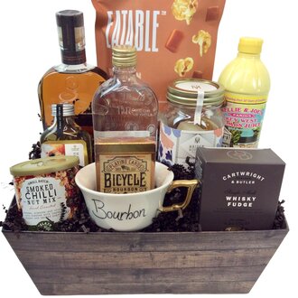 Bourbon Amalfi Afternoon Cocktail Kit Basket Bourbon Amalfi Afternoon Cocktail Kit Basket