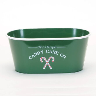 Bacon Basketware Oval Green Pot Kris Kringle