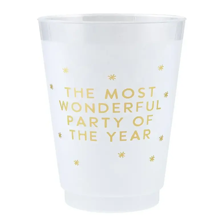 Santa Barbara Design Studios Frosted Cups - The Most Wonderful Party Of The Year 6pk