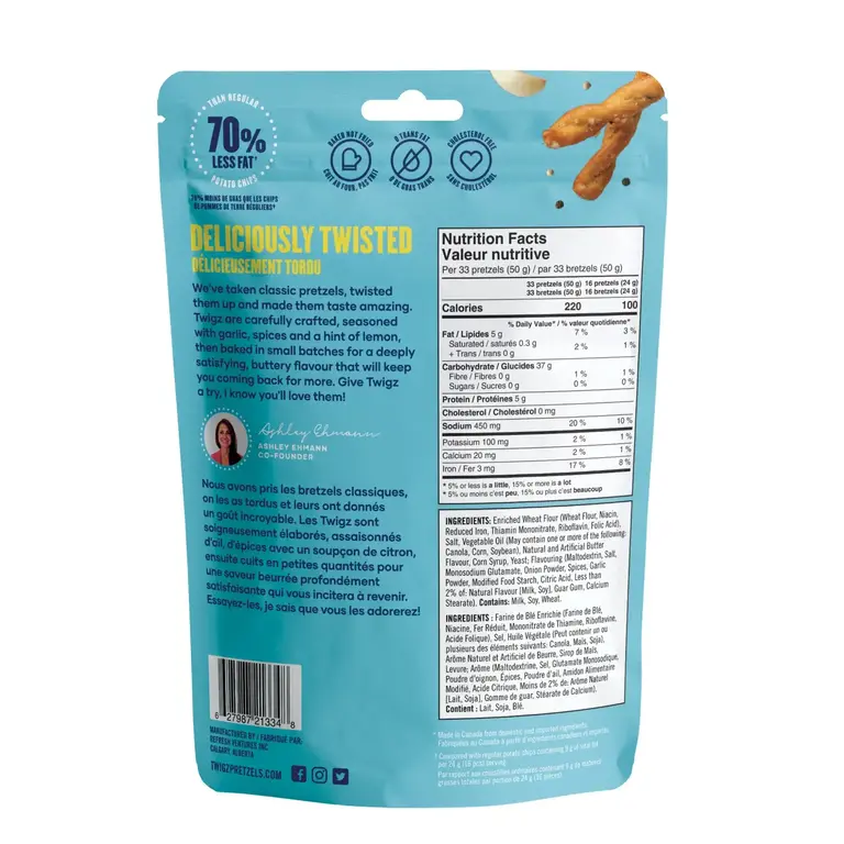 Twigz Pretzels Twigz - Buttery Herb & Garlic
