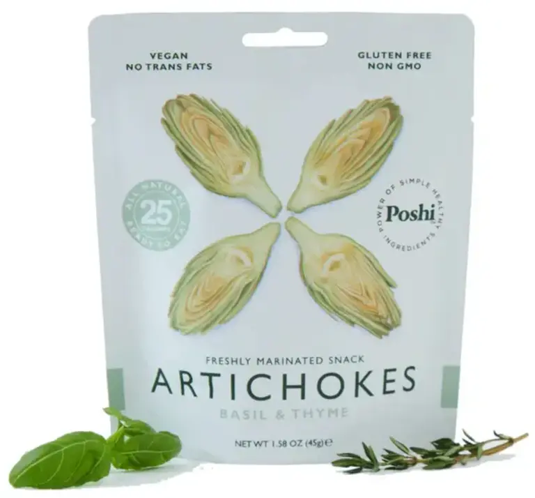Poshi Snacks Basil & Thyme Artichokes