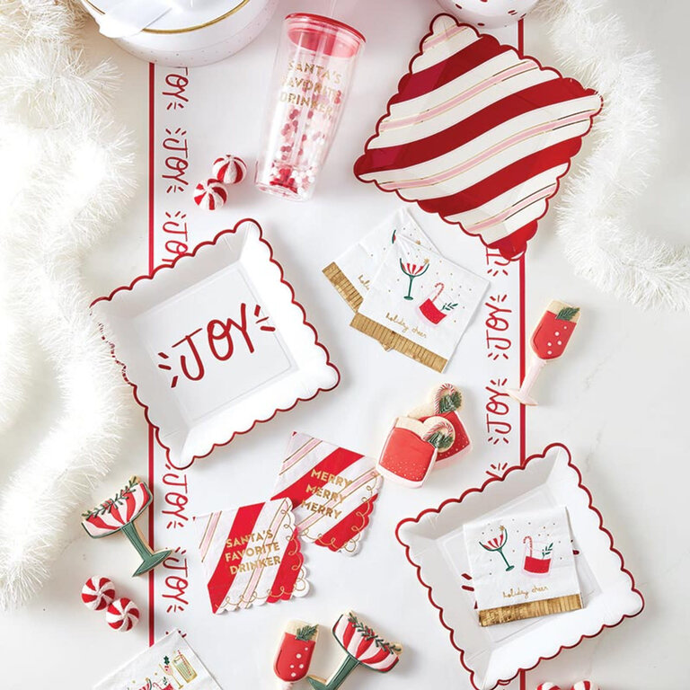 Slant Collections "Joy" Scalloped Paper Plates