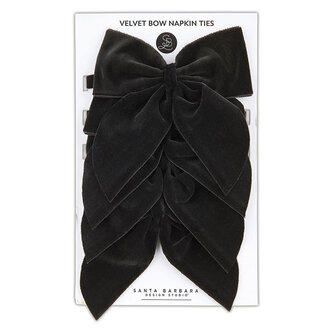 Santa Barbara Design Studios Velvet Black Napkin Ties Santa Barbara Design Studios Velvet Black Napkin Ties