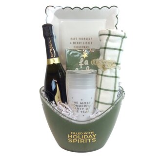 Filled With Winter Spirits Basket Filled With Winter Spirits Basket