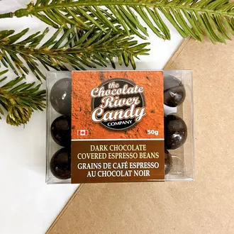 The Chocolate River Candy Company Dark Chocolate Covered Espresso Beans