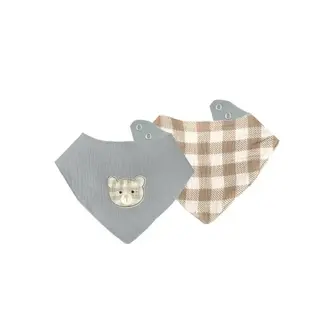 Mon Ami Bear Bandana Bib Set - 2 Piece Mon Ami Bear Bandana Bib Set - 2 Piece