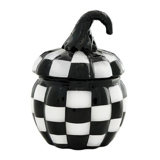 47th & Main Black Glass Pumpkin Candle Sm