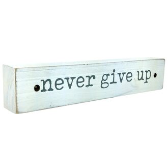 Inspirational Plaque Never Give Up