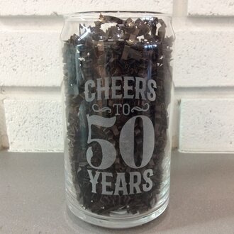 Cheers to 50 years beer glass