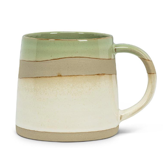 Abbott Green/White Rustic Style Mug